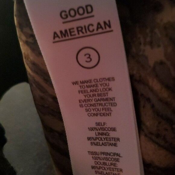 Good American Satin Wrap Bodysuit  New Top Shirt Black Jaguar Size 3 - Picture 7 of 7